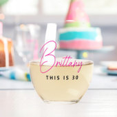 Verre À Vin Sans Pied Simple moderne personnalisé Ceci est 30