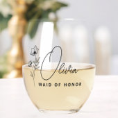 Verre À Vin Sans Pied Simple Moderne Personnalisée Fleur de servante