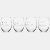 Verre À Vin Sans Pied Simple Moderne Personnalisée Fleur de servante (Recto)