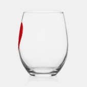 Verre À Vin Sans Pied Simple Script Red Heart Best Mom Ever Mothers Day (Gauche)