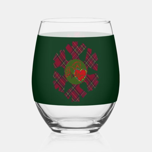 Verre À Vin Sans Pied Single Plaid Snowflake Glassware (Recto)