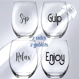Verre À Vin Sans Pied Sip Relax Gulp Profitez D'Un Amusement Sophistiqué