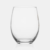 Verre À Vin Sans Pied Sirène d'honneur nom élégant script (Droite)