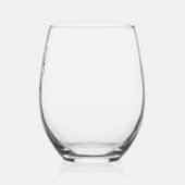 Verre À Vin Sans Pied Sirène d'honneur nom élégant script (Gauche)