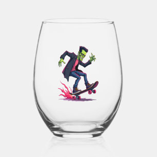 Verre À Vin Sans Pied Skateur Frankenstein � Vêtement de rue cool d'Hall