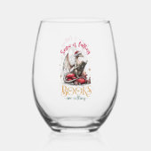 Verre À Vin Sans Pied Snow Is Falling, Books Are Calling (Recto)