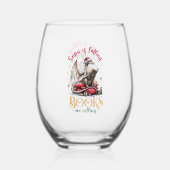 Verre À Vin Sans Pied Snow Is Falling, Books Are Calling (Verso)