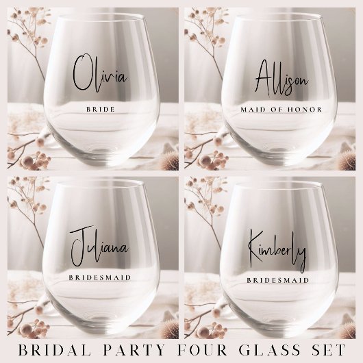 Verre À Vin Sans Pied Soirée de mariée chic Mariage