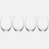 Verre À Vin Sans Pied Soirée de mariée de script élégant personnalisée (Gauche)