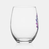 Verre À Vin Sans Pied Soirée élégante rose et violette 50e anniversaire (Droite)