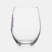 Verre À Vin Sans Pied Soirée élégante rose et violette 60e anniversaire (Gauche)