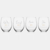 Verre À Vin Sans Pied Soirée nuptiale chic (Recto)
