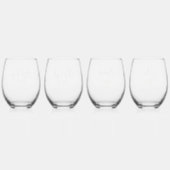 Verre À Vin Sans Pied Soirée nuptiale chic (Dos)