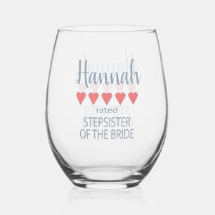 Verre À Vin Sans Pied Soirée nuptiale et mariage 5 Coeur-soeur de la mar