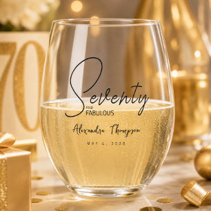 Verre À Vin Sans Pied Soixante-dix ans et Fabuleux Texte Soixante-dixièm