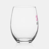 Verre À Vin Sans Pied SOIXANTE ENFER OUI ! Pink personnalisé 60e anniver (Droite)