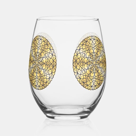 Verre À Vin Sans Pied Soleil céleste (Recto)