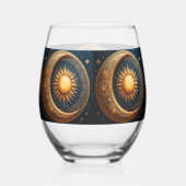 Verre À Vin Sans Pied Soleil et Lune céleste (Droite)