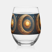 Verre À Vin Sans Pied Soleil et Lune céleste (Gauche)