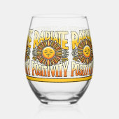 Verre À Vin Sans Pied Soleil souriant de la position de rayonnement (Verso)