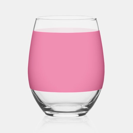 Verre À Vin Sans Pied Solid Bright Roe Pink Glass (Recto)