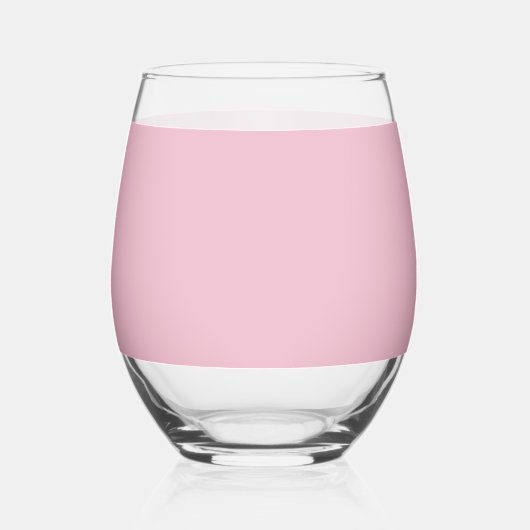 Verre À Vin Sans Pied Solid Soft Blush Pink Glass (Recto)