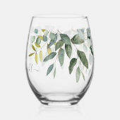 Verre À Vin Sans Pied SPRING BEAUTY BOTANICAL VERT Mariage (Verso)