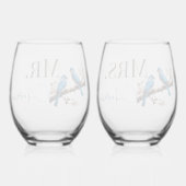 Verre À Vin Sans Pied Spring Bluebirds M. et Mme. (Verso)