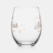 Verre À Vin Sans Pied Stars Rétro Rose Nash Bash Bachelorette (Gauche)