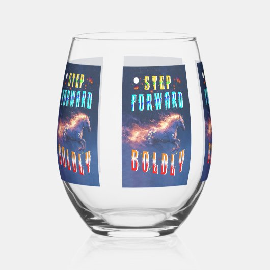 Verre À Vin Sans Pied Step Forward Boldly (Recto)