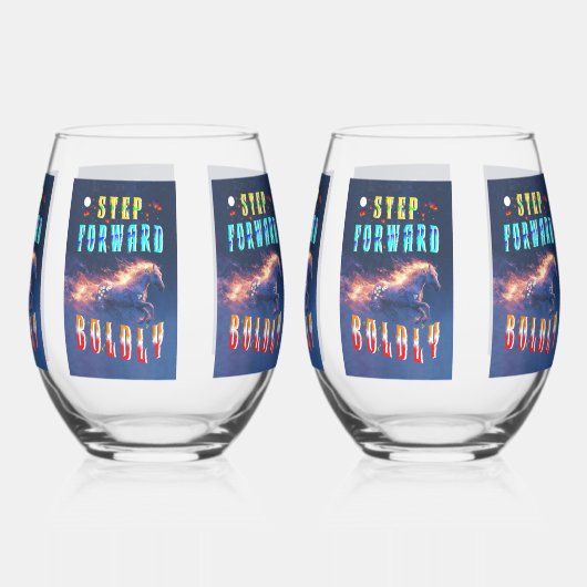 Verre À Vin Sans Pied Step Forward Boldly (Verso)