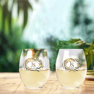 Verre À Vin Sans Pied Stripes ovales-JS