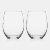 Verre À Vin Sans Pied Stylish Mr & Mrs Custom Nom et date Mariage (Gauche)