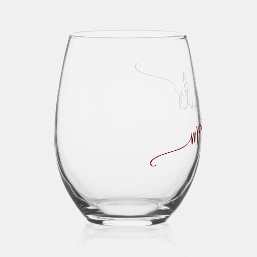 Verre À Vin Sans Pied Stylo Typographie Mocktails (Droite)