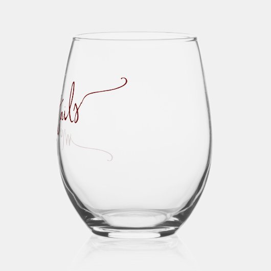Verre À Vin Sans Pied Stylo Typographie Mocktails (Gauche)