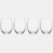 Verre À Vin Sans Pied Suède et Suède Drapeau bleu Personnalisation (Gauche)