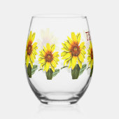 Verre À Vin Sans Pied Sunflower Wine Glass (Recto)