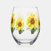 Verre À Vin Sans Pied Sunflower Wine Glass (Droite)