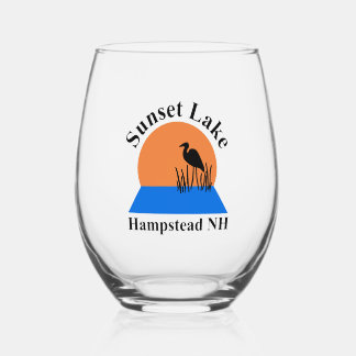 Verre À Vin Sans Pied Sunset Lake Stemless Wine Glass
