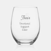 Verre À Vin Sans Pied Support émotionnel (Verso)