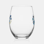 Verre À Vin Sans Pied Symbol Infinity of Blue Morpho Butterflies (Gauche)