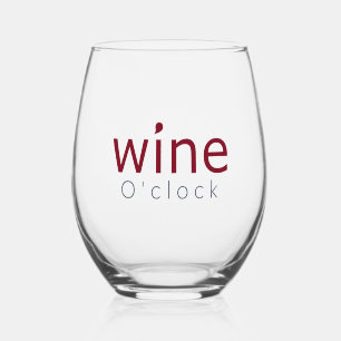 Verre À Vin Sans Pied Symbole de présentation Drun élégant "Wine O'clock