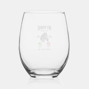 Verre À Vin Sans Pied T-Shirt de gravure vintage d'appel de cheval drôle
