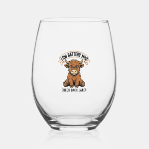 Verre À Vin Sans Pied T-shirt drôle de vache des Highlands grincheuse en