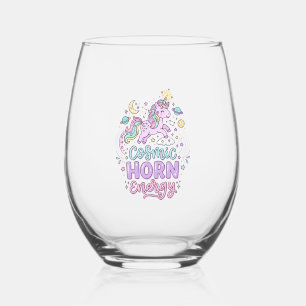 Verre À Vin Sans Pied T-shirt graphique pastel mignon énergie corne cosm