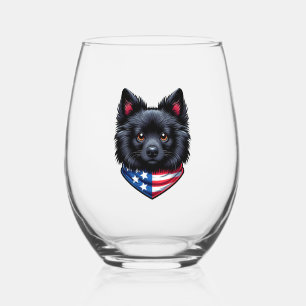 Verre À Vin Sans Pied T-shirt graphique Patriot Pup