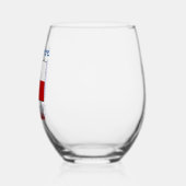 Verre À Vin Sans Pied Tchéquie Drapeau bleu Personnalisation (Gauche)