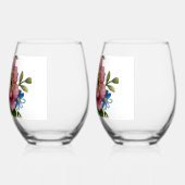 Verre À Vin Sans Pied Tea Cup Floral Bouquet (Gauche)