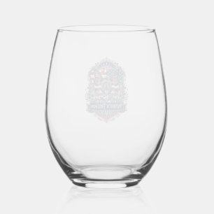 Verre À Vin Sans Pied Tee-shirt graphique vectoriel jardin papillon patr