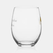 Verre À Vin Sans Pied Texte personnalisé Happy Love Bees (Droite)